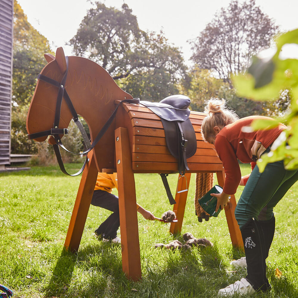 HABA JAKO-O Holzpferd lasiert, für den Garten, Spielzeugpferd, Voltigierpferd, 1142104
