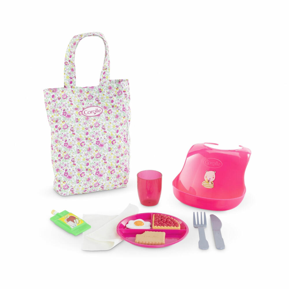 Corolle MGP 36-42cm großes Fütterset, 11-tlg., Tasche, Teller, Puppenzubehör, Puppe, Zubehör, 9000141520