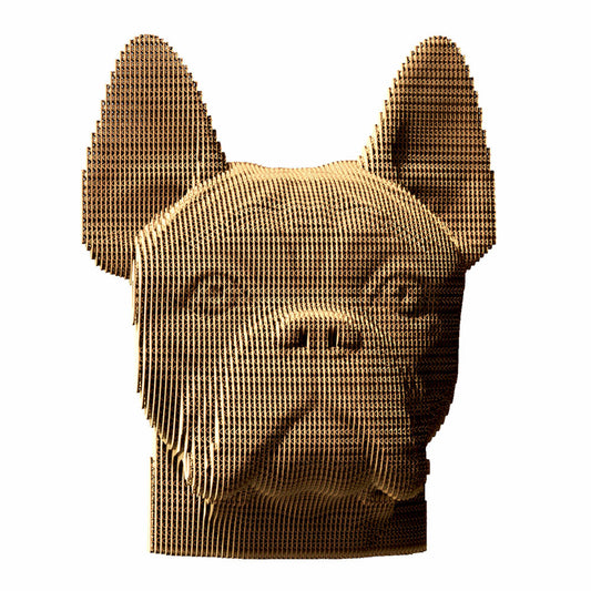 Cartonic 3D-Puzzle Bulldog, Hund, Papp-3D-Bausatz, Pappe, 131 Teile, CARTMBDG