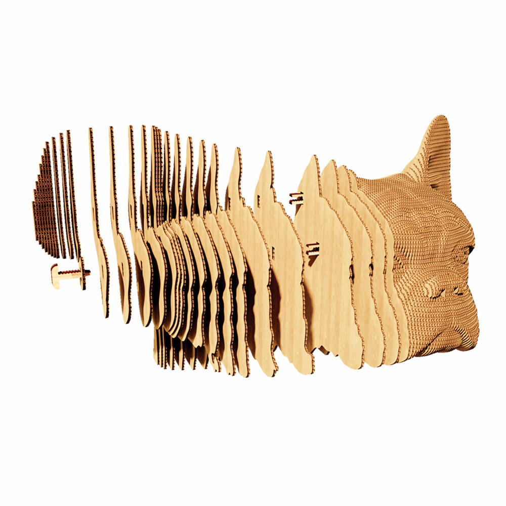 Cartonic 3D-Puzzle Bulldog, Hund, Papp-3D-Bausatz, Pappe, 131 Teile, CARTMBDG