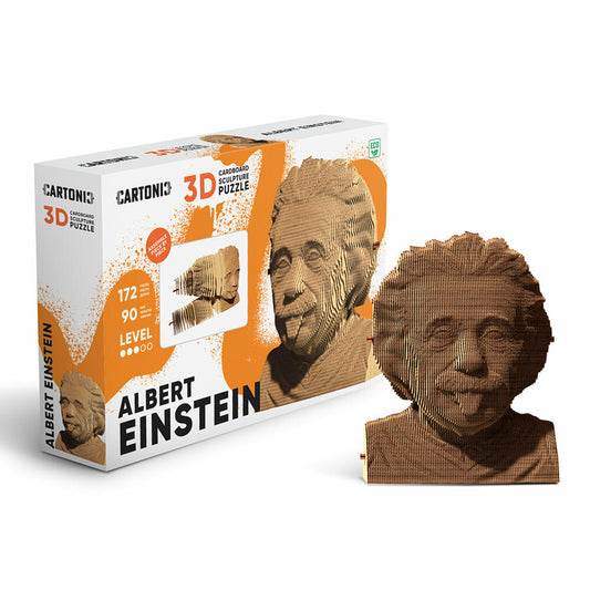 Cartonic 3D-Puzzle Albert Einstein, Büste, Papp-3D-Bausatz, Pappe, 172 Teile, CARTMALB
