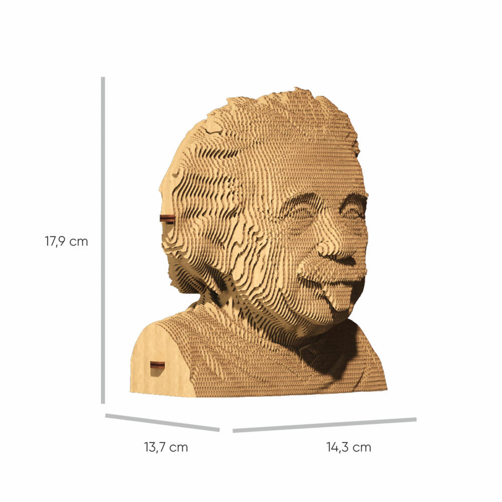 Cartonic 3D-Puzzle Albert Einstein, Büste, Papp-3D-Bausatz, Pappe, 172 Teile, CARTMALB