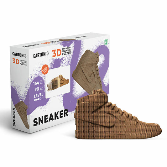 Cartonic 3D-Puzzle Sneaker, Schuh, Papp-3D-Bausatz, Pappe, 164 Teile, CARTMSNK