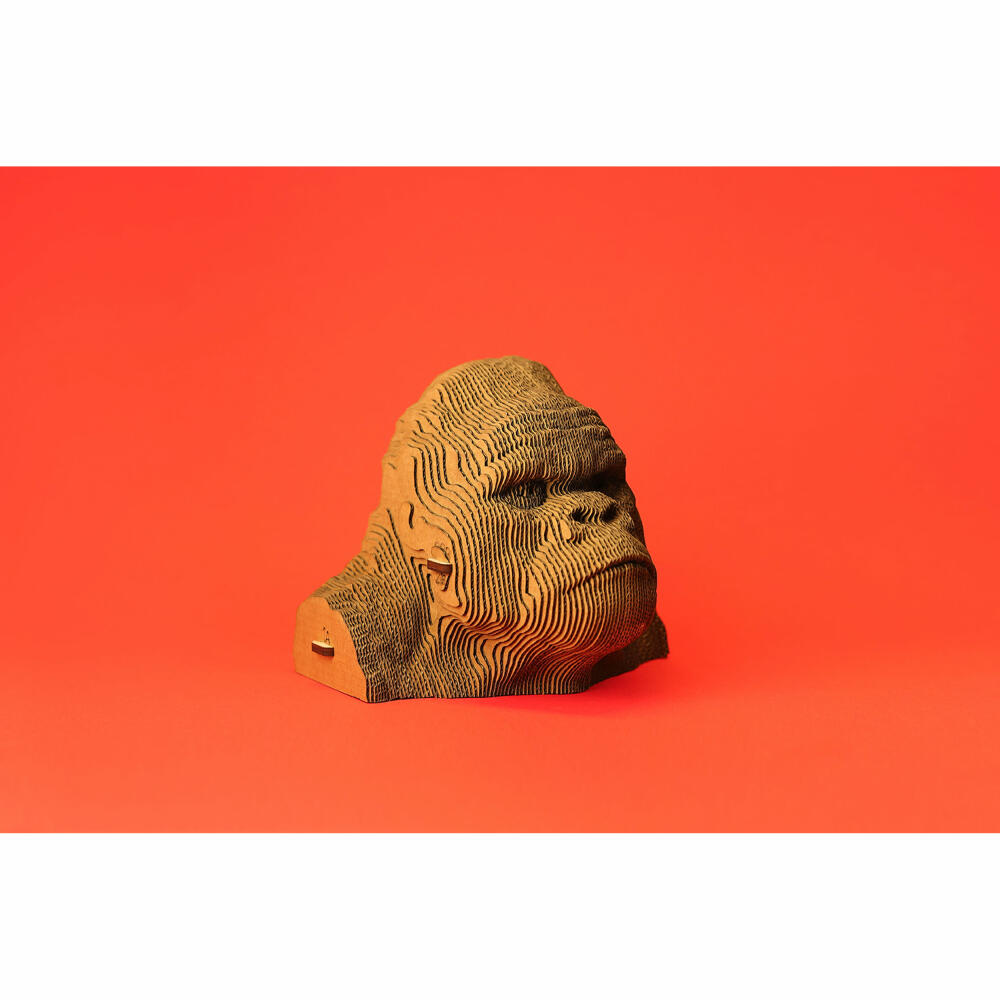 Cartonic 3D-Puzzle Gorilla, Affe, Papp-3D-Bausatz, Pappe, 116 Teile, CARTMGRL