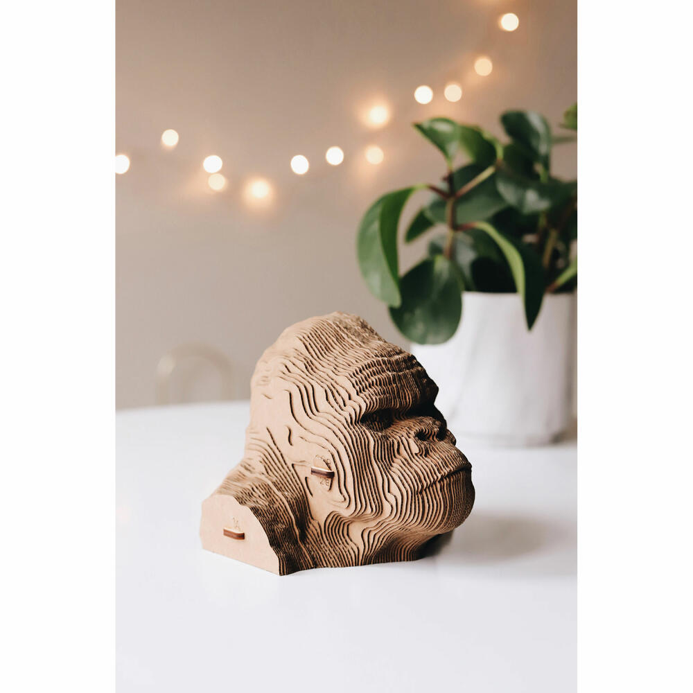 Cartonic 3D-Puzzle Gorilla, Affe, Papp-3D-Bausatz, Pappe, 116 Teile, CARTMGRL