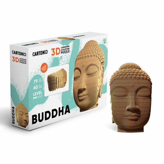 Cartonic 3D-Puzzle Buddha, Büste, Papp-3D-Bausatz, Pappe, 79 Teile, CARTBUDH