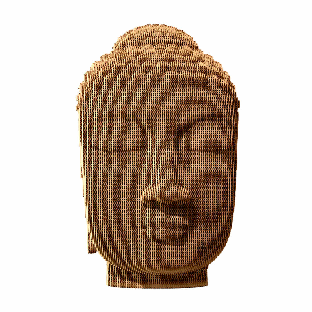 Cartonic 3D-Puzzle Buddha, Büste, Papp-3D-Bausatz, Pappe, 79 Teile, CARTBUDH