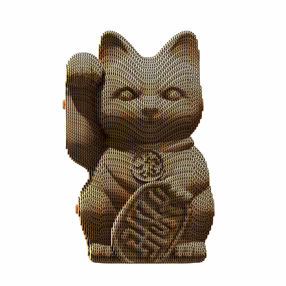 Cartonic 3D-Puzzle Lucky Cat, Glückskatze, Papp-3D-Bausatz, Pappe, 93 Teile, CARTLUCK