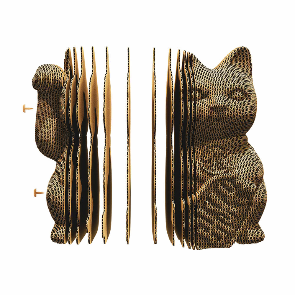 Cartonic 3D-Puzzle Lucky Cat, Glückskatze, Papp-3D-Bausatz, Pappe, 93 Teile, CARTLUCK