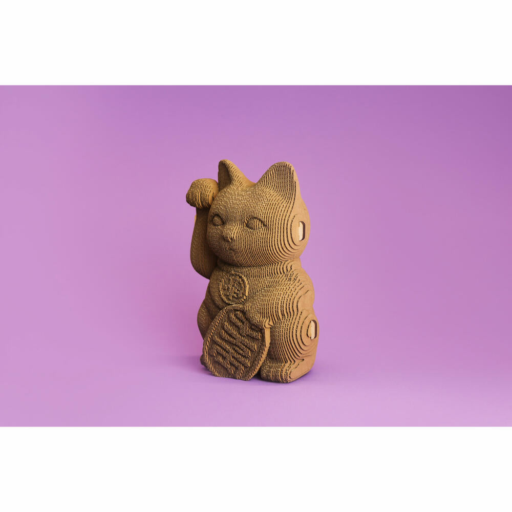 Cartonic 3D-Puzzle Lucky Cat, Glückskatze, Papp-3D-Bausatz, Pappe, 93 Teile, CARTLUCK