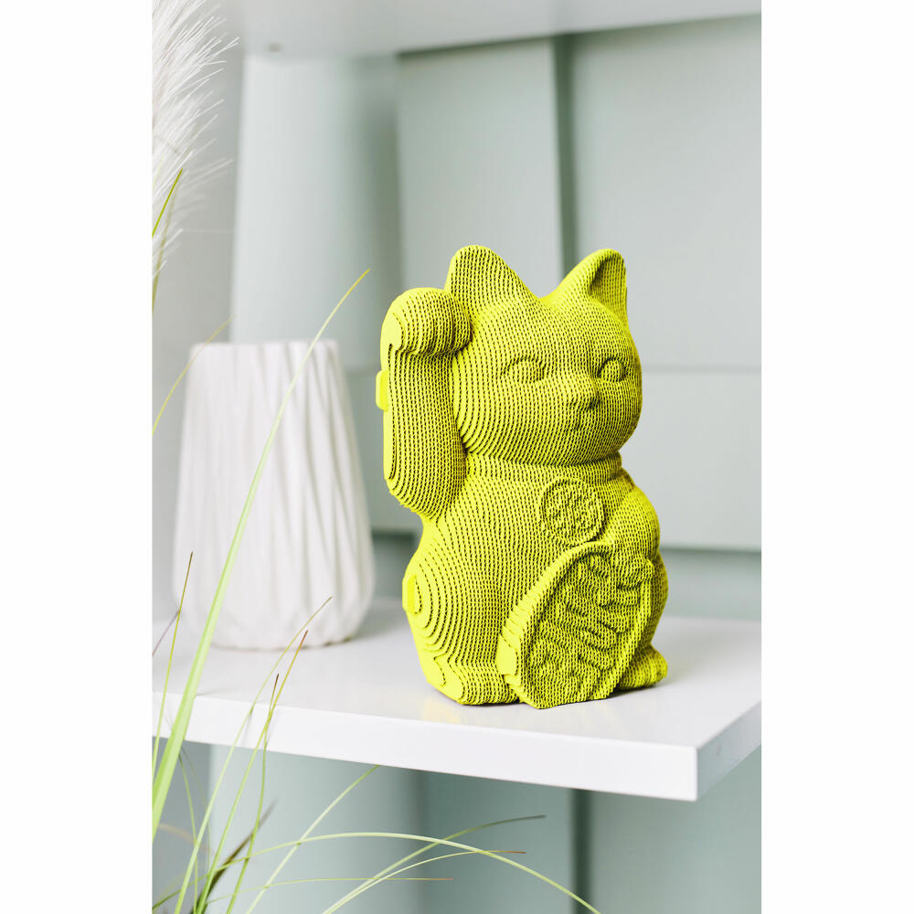 Cartonic 3D-Puzzle Lucky Cat, Glückskatze, Papp-3D-Bausatz, Pappe, 93 Teile, CARTLUCK
