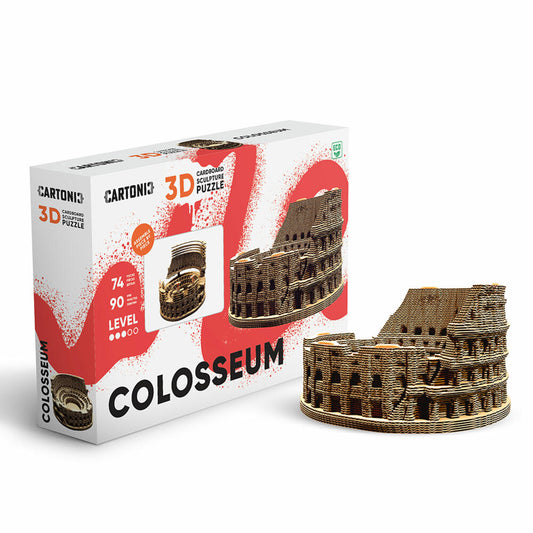 Cartonic 3D-Puzzle Colosseum, Sehenswürdigkeit, Papp-3D-Bausatz, Pappe, 74 Teile, CARTCOLO