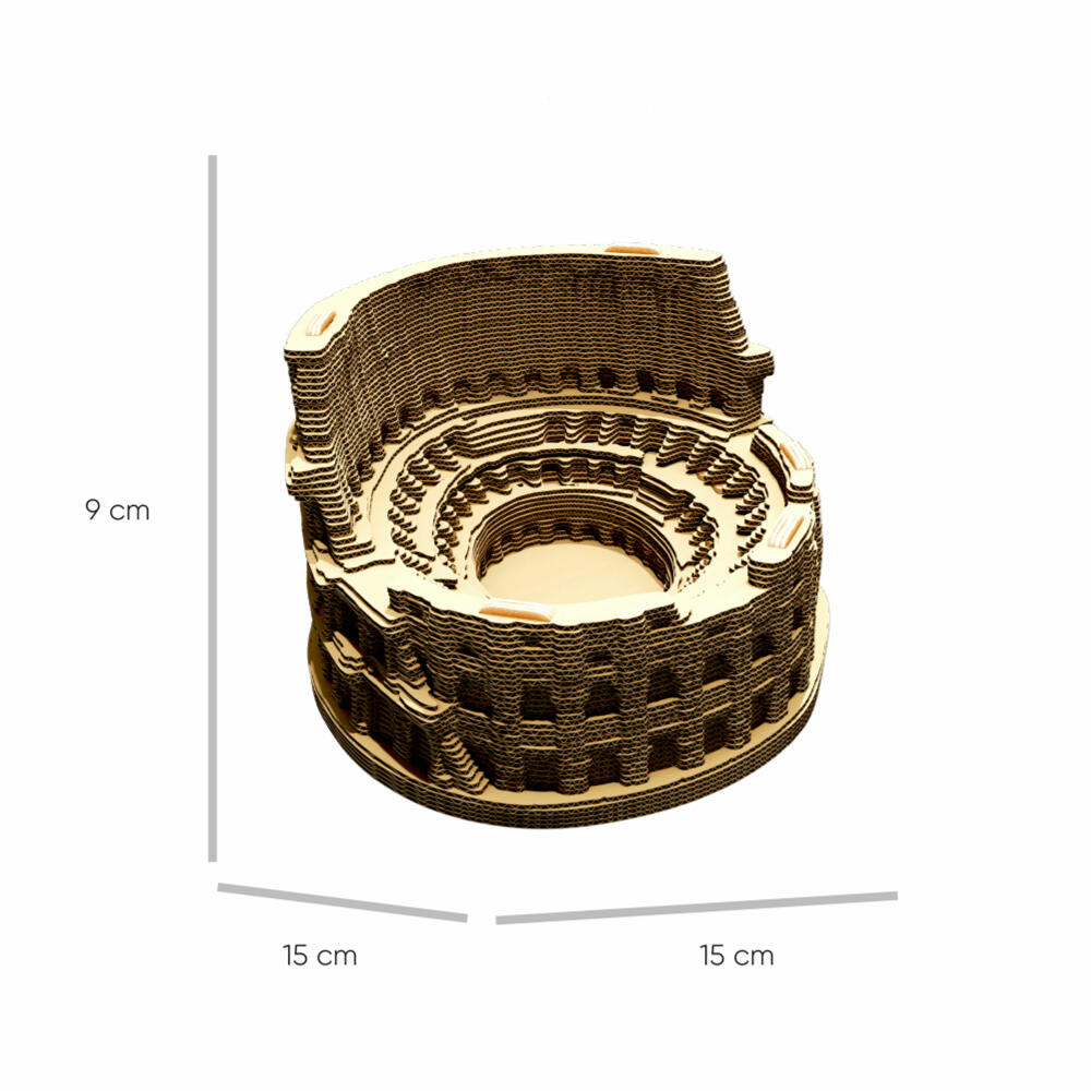 Cartonic 3D-Puzzle Colosseum, Sehenswürdigkeit, Papp-3D-Bausatz, Pappe, 74 Teile, CARTCOLO