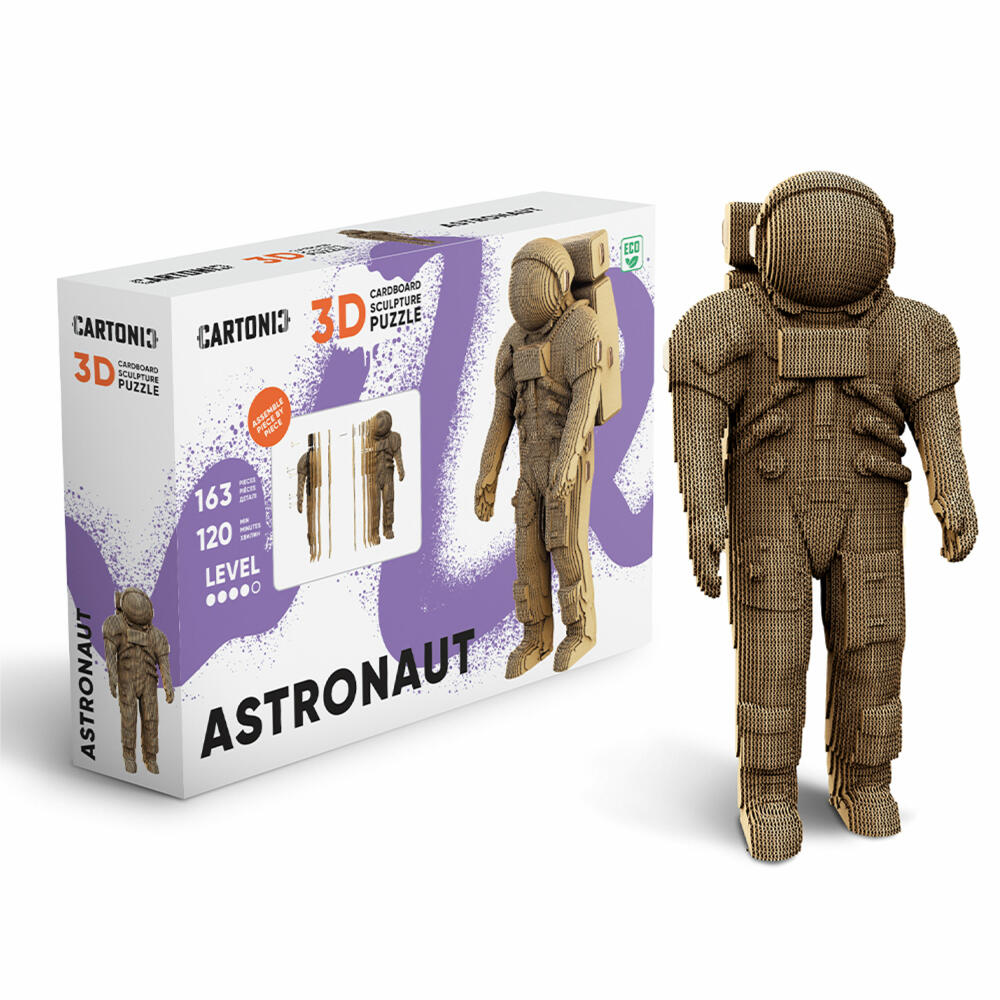 Cartonic 3D-Puzzle Astronaut, Weltraum Papp-3D-Bausatz, Pappe, 163 Teile, CARTASTRON