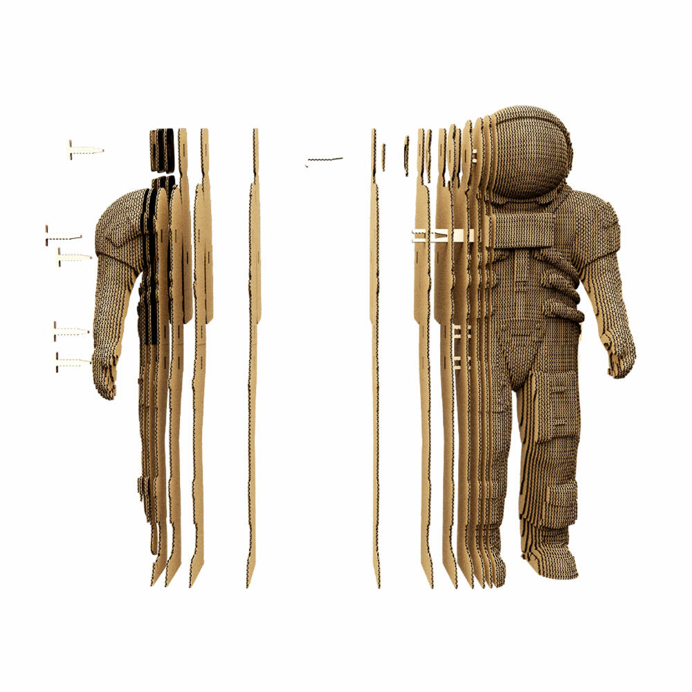 Cartonic 3D-Puzzle Astronaut, Weltraum Papp-3D-Bausatz, Pappe, 163 Teile, CARTASTRON