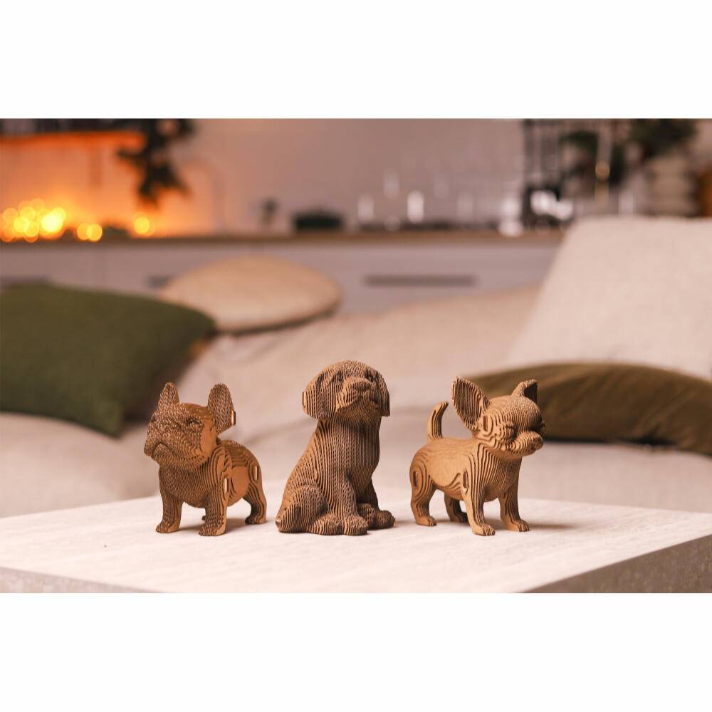 Cartonic 3D-Puzzle Puppies Trio, 3 Hunde, Papp-3D-Bausatz, Pappe, 227 Teile, CARTPUPPIES