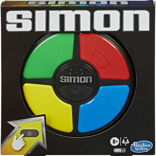 Hasbro Simon, Gedächtnisspiel, Merkspiel, Kinderspiel, Familienspiel, ab 8 Jahre, E93835L0
