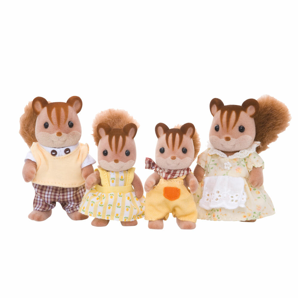 Sylvanian Families Walnut Squirrel Family Knacks Mother, Father, Child, Figures, L4172