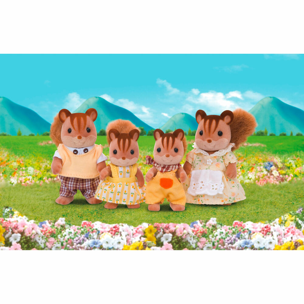 Sylvanian Families Walnut Squirrel Family Knacks Mother, Father, Child, Figures, L4172
