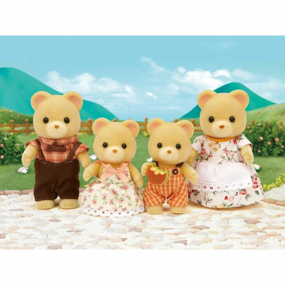 Sylvanian Families Bear Family Furry Mother, Father, Child, Bear, Play Figures, Figures, L5059