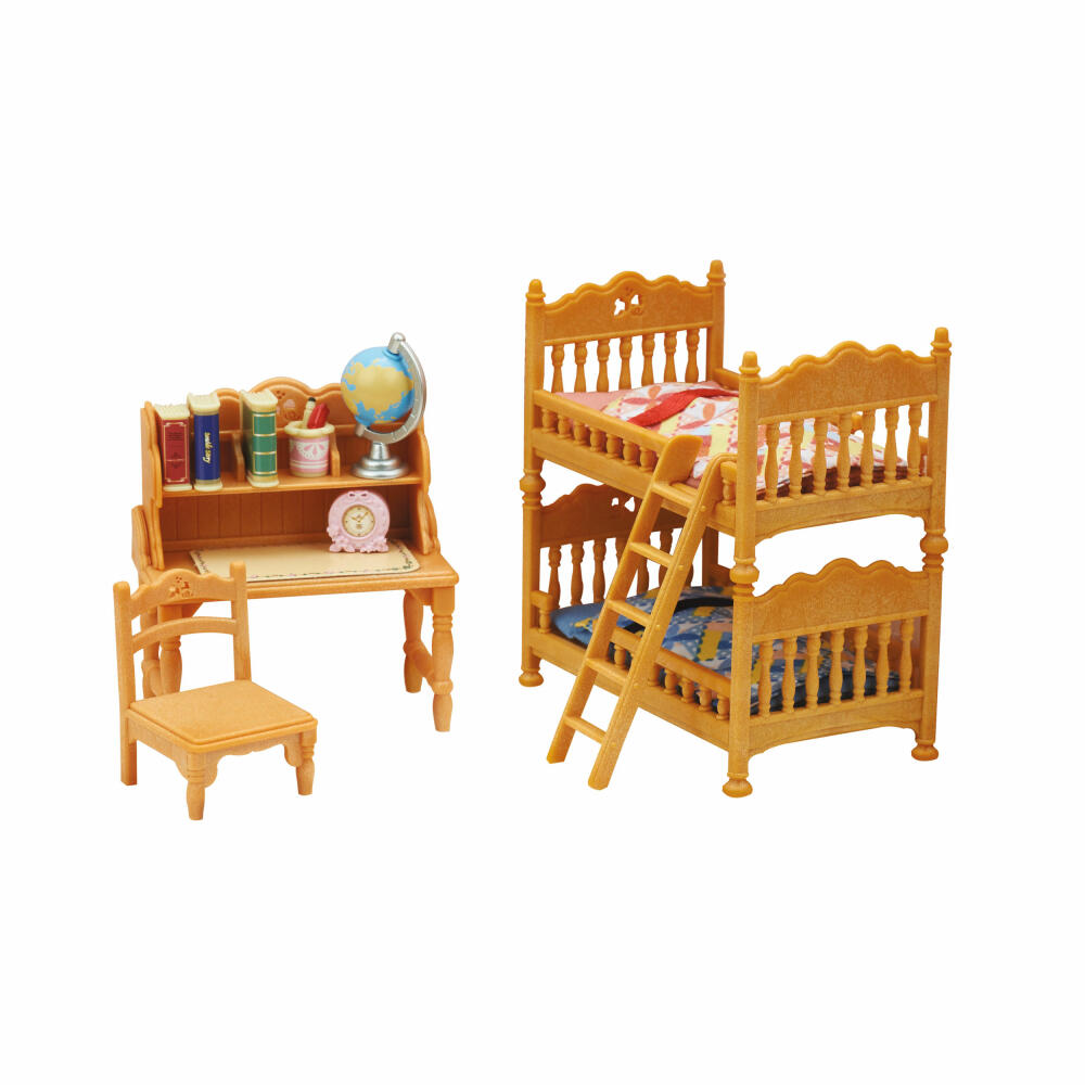 Sylvanian Families Country House Children's Room with Bunk Bed, Bed, Loft Bed, Children's Bed, Furniture, Accessories, 5338