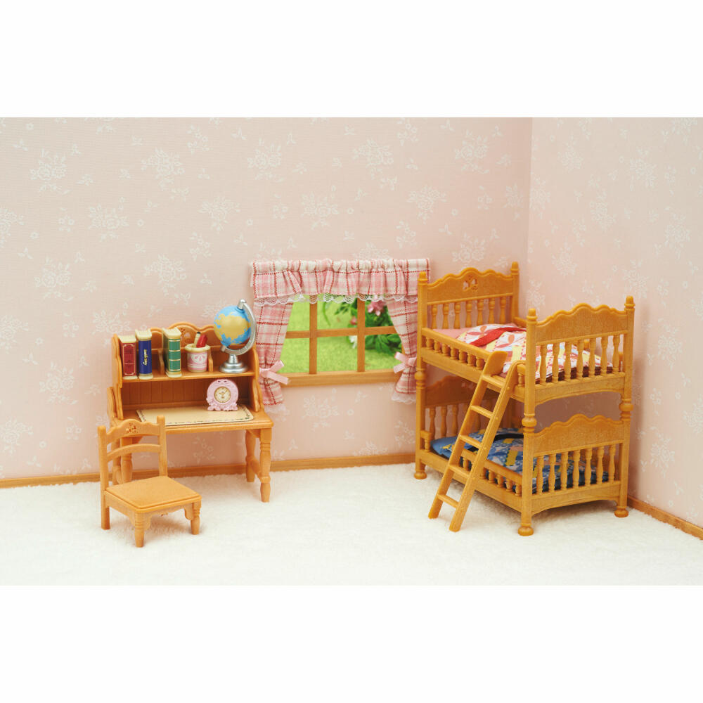Sylvanian Families Country House Children's Room with Bunk Bed, Bed, Loft Bed, Children's Bed, Furniture, Accessories, 5338