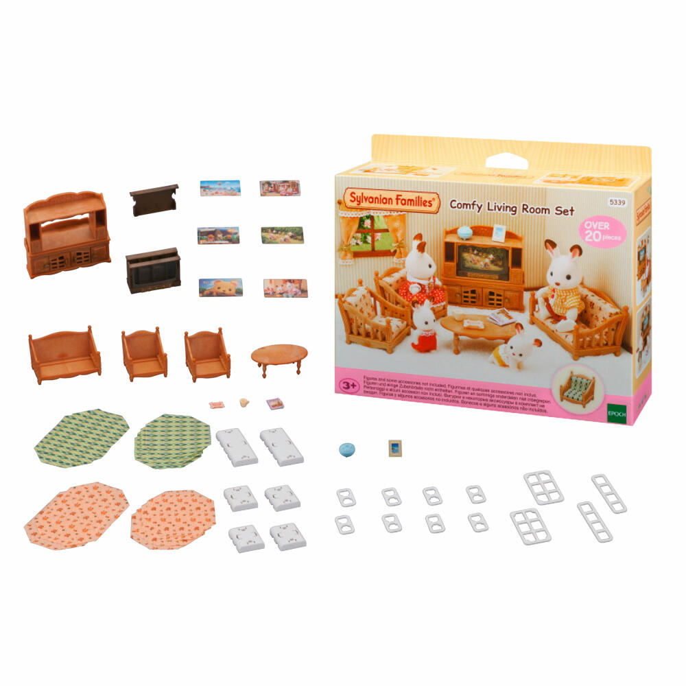 Sylvanian Families Landhaus Wohnzimmer, Spielset, Möbel, Spielzeug, Kinder, 5339