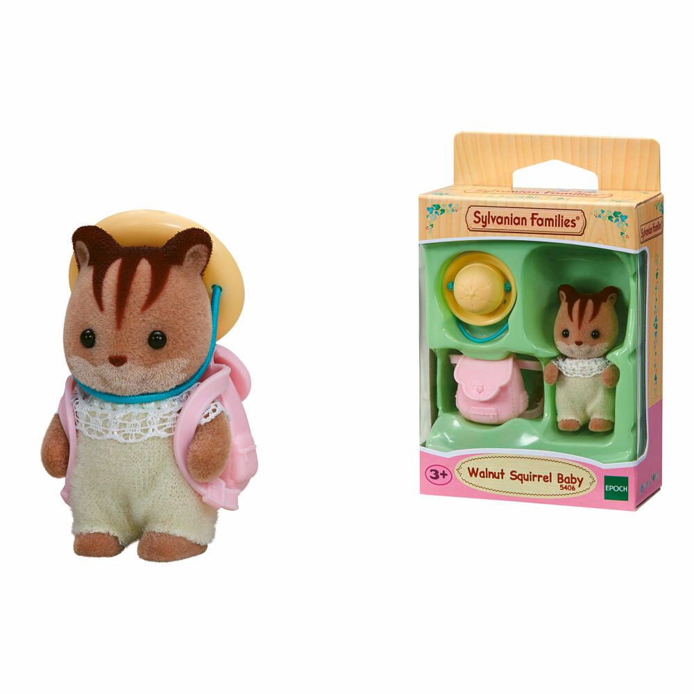 Sylvanian Families Walnuss Eichhörnchen Baby, Spielfigur, Figur, Spielzeug, Kinder, 5406