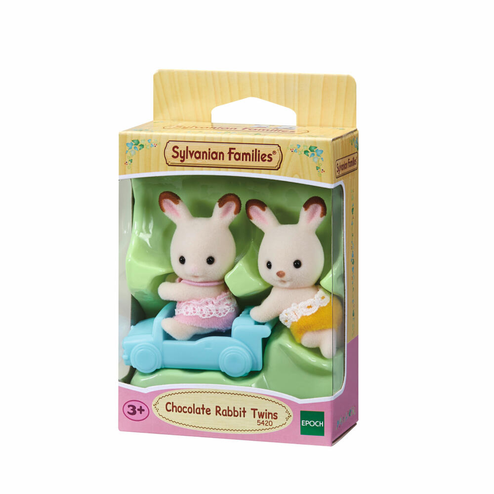Sylvanian Families Chocolate Bunny Twins, Siblings, Child, Rabbits, Figures, Toy Figures, L5420