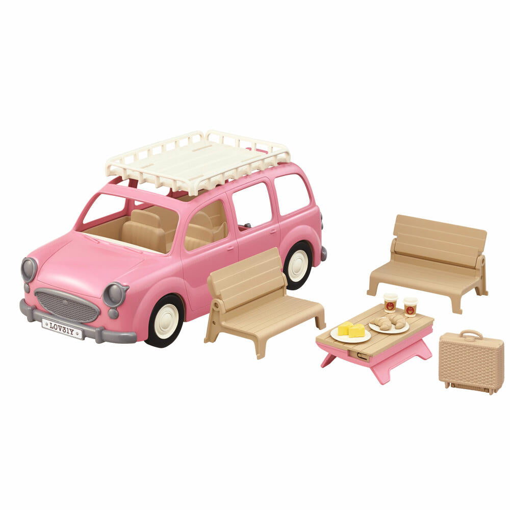 Sylvanian Families Familienauto mit Picknickzubehör, Auto, Puppenauto, Spielzeug, Kinder, 5535