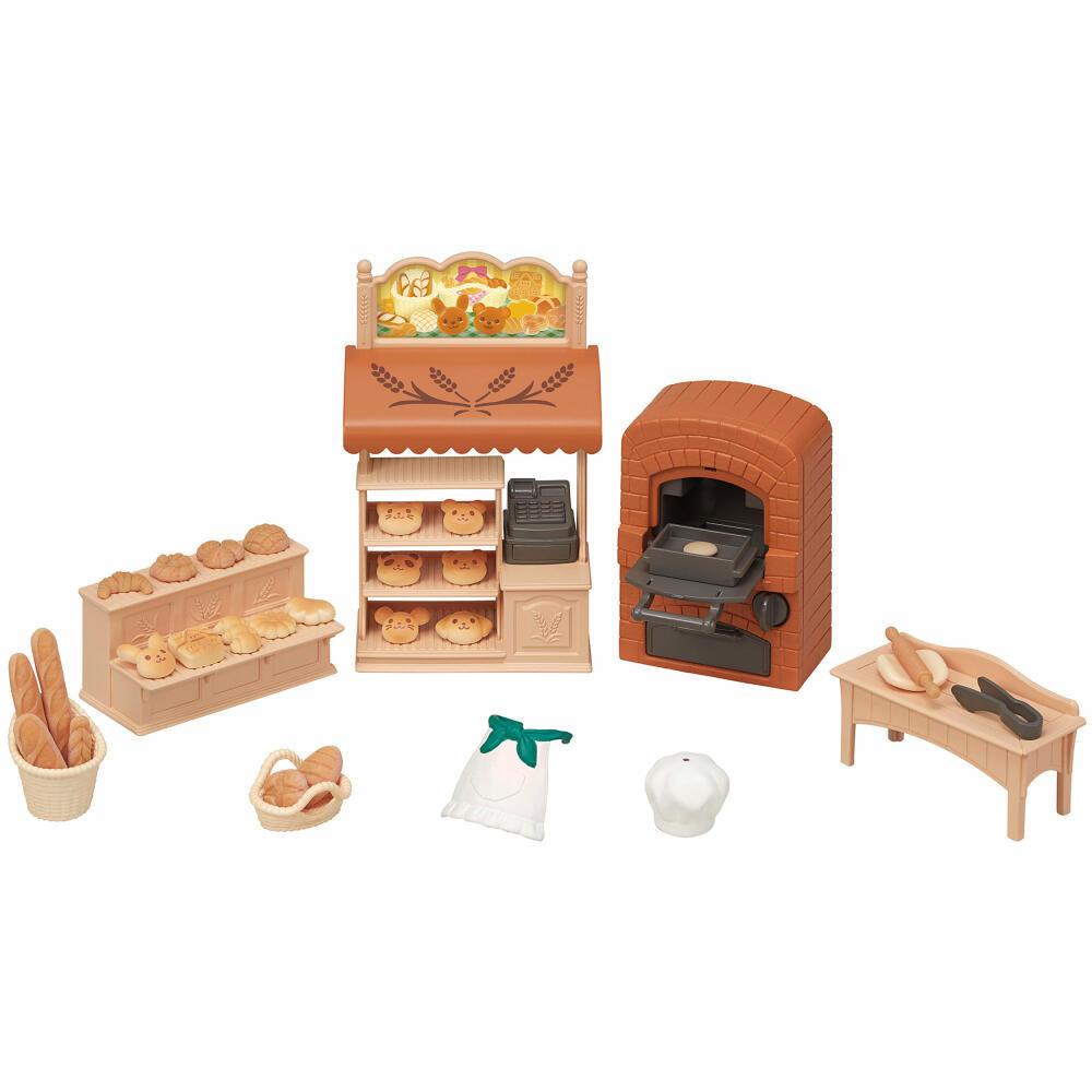 Sylvanian Families Bäckerei Set für Starter Haus, Spielset, Möbel, Spielzeug, Kinder, 5536