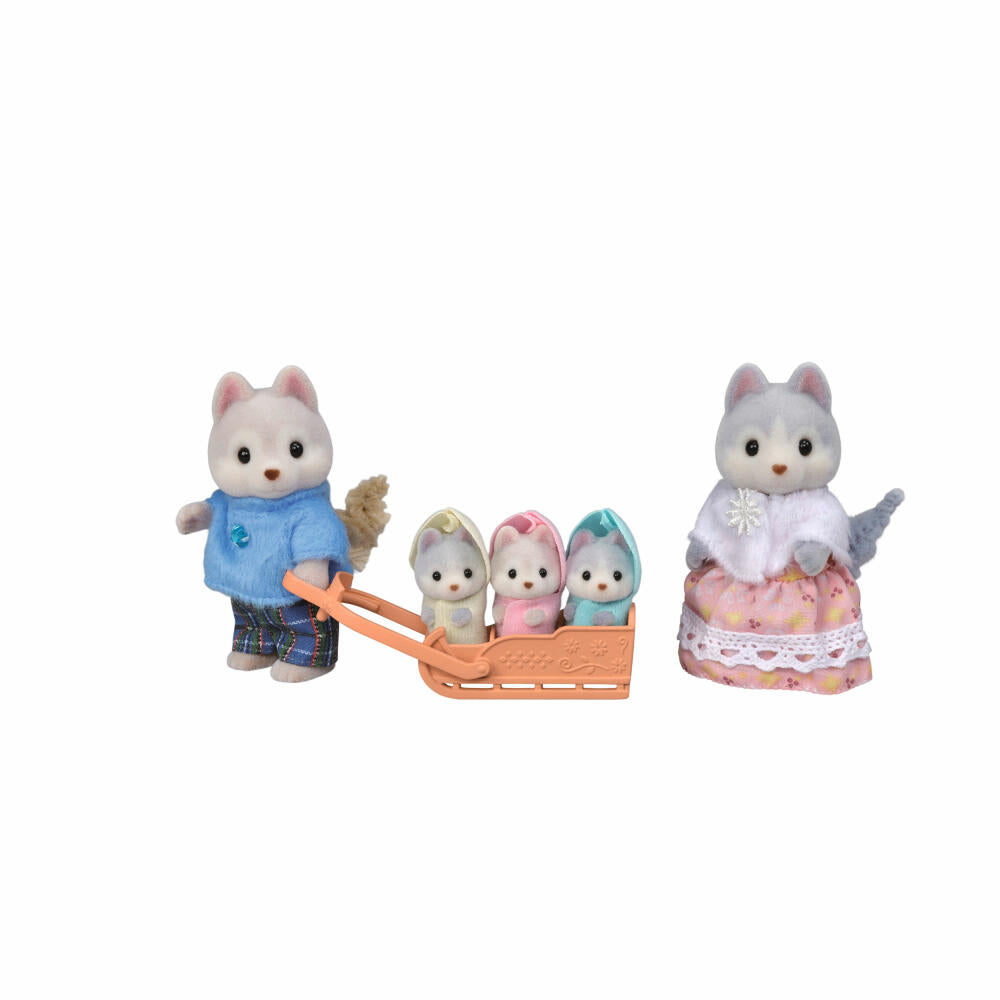 Sylvanian Families Husky Familie, Spielfiguren, Figuren, Spielzeug, Kinder, 5636