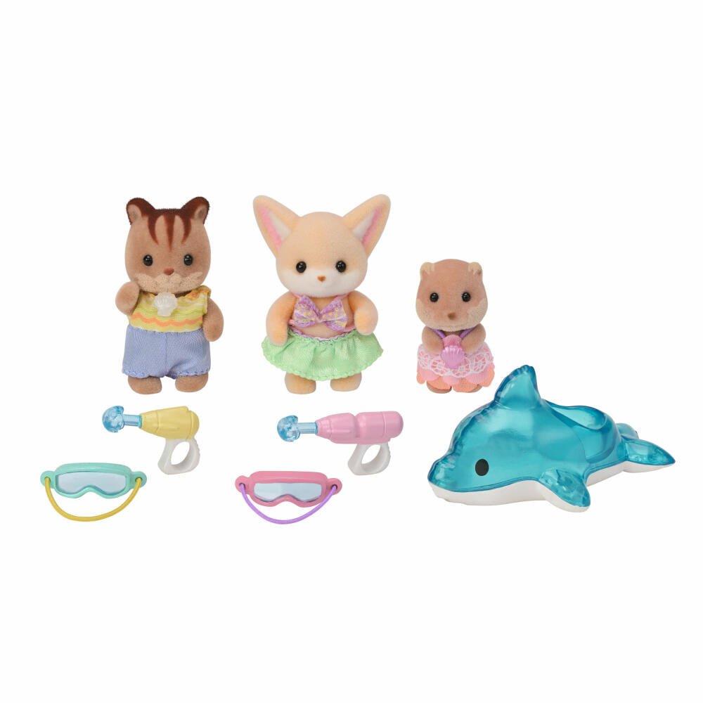 Sylvanian Families Erlebniskindergarten Freunde Poolspaß, Spielfiguren, Figur, Spielzeug, Kinder, 5749