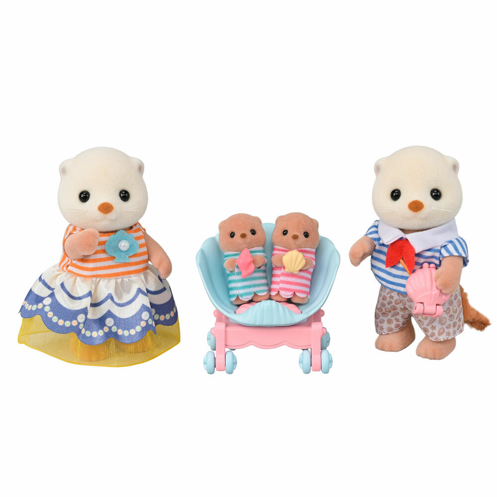Sylvanian Families Seotter Familie, Spielfiguren, Figuren, Spielzeug, Kinder, 5803