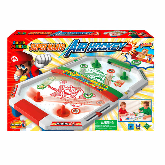 Epoch Games Super Mario Air Hockey, Actionspiel, Familienspiel, Kinderspiel, ab 4 Jahren, 7361