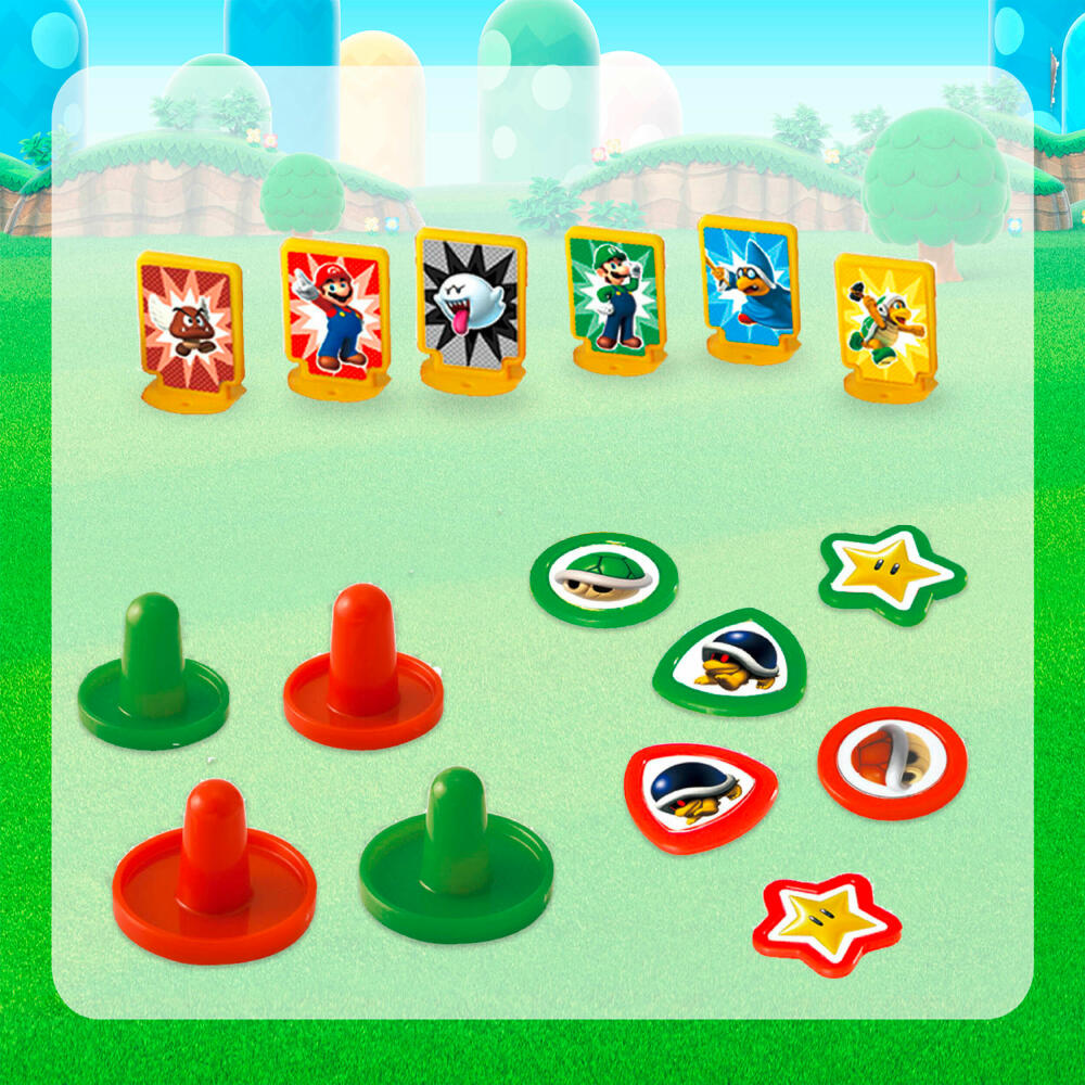 Epoch Games Super Mario Air Hockey, Actionspiel, Familienspiel, Kinderspiel, ab 4 Jahren, 7361