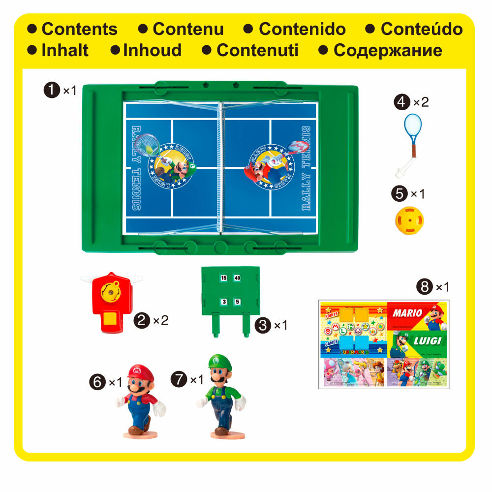 Epoch Games Super Mario Rally Tennis, Tennisspiel, Actionspiel, Kinderspiel, ab 5 Jahren, 7434