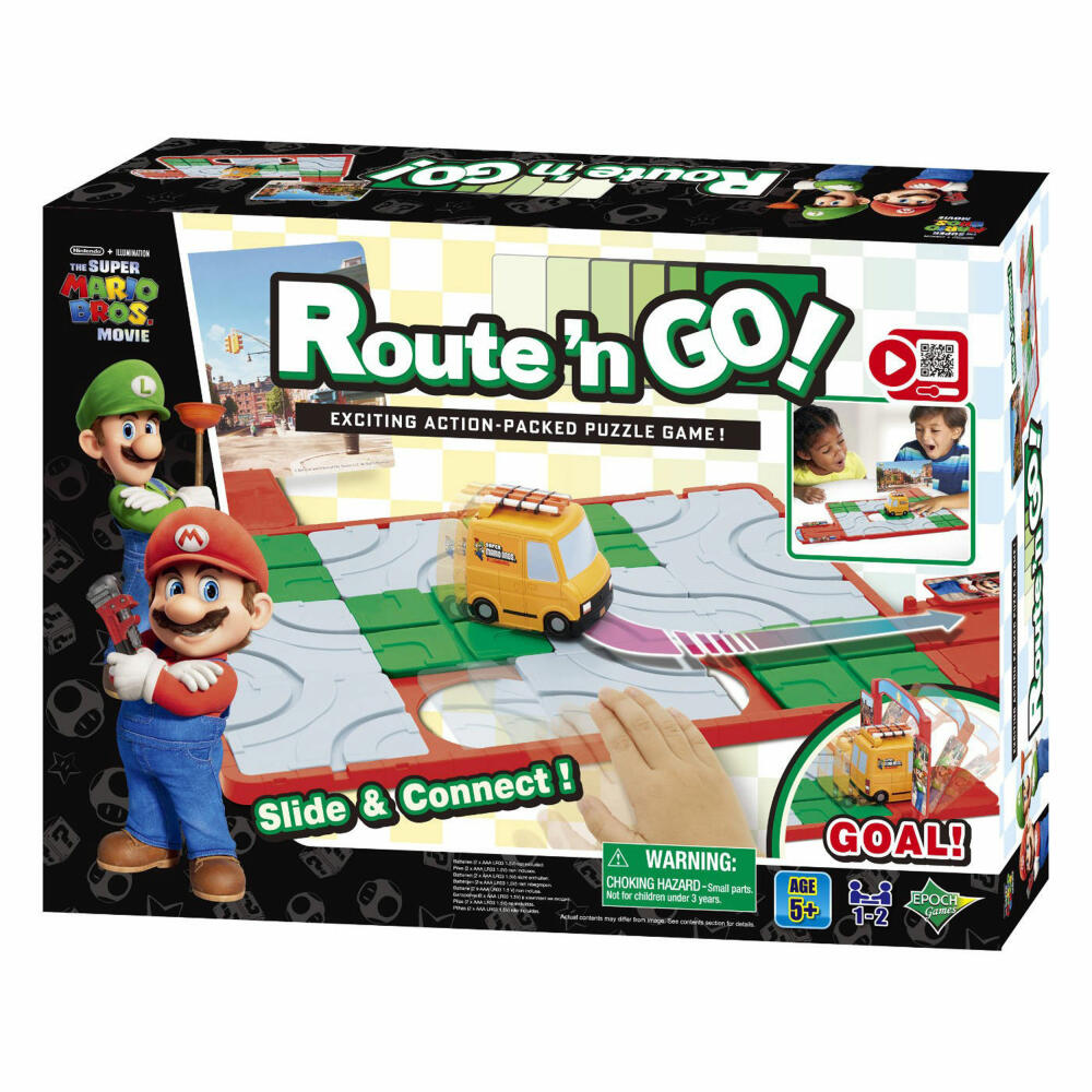 Epoch Games Super Mario Route N Go, Denkspiel, Logikspiel, Kinderspiel, ab 5 Jahren, 7465