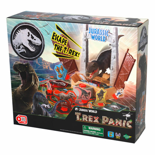 Epoch Games Jurassic World - T-Rex Panic, Brettspiel, Familienspiel, Kinderspiel, ab 5 Jahren, 7514