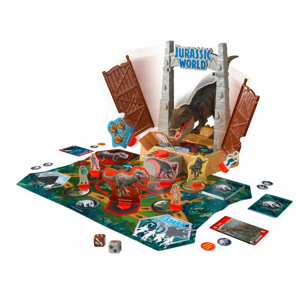 Epoch Games Jurassic World - T-Rex Panic, Brettspiel, Familienspiel, Kinderspiel, ab 5 Jahren, 7514