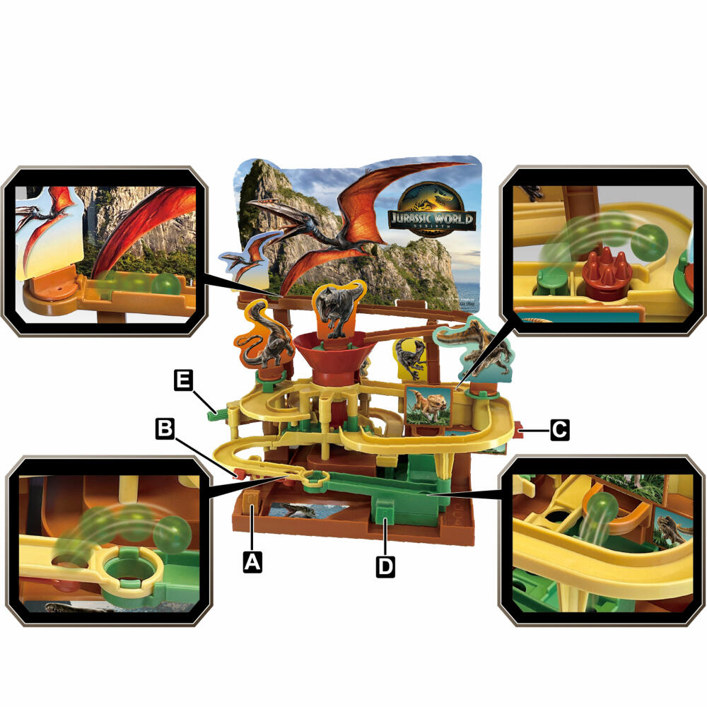 Epoch Games Jurassic World Adventure Game, Kugelbahn, Hindernisspiel, ab 4 Jahren, 7515