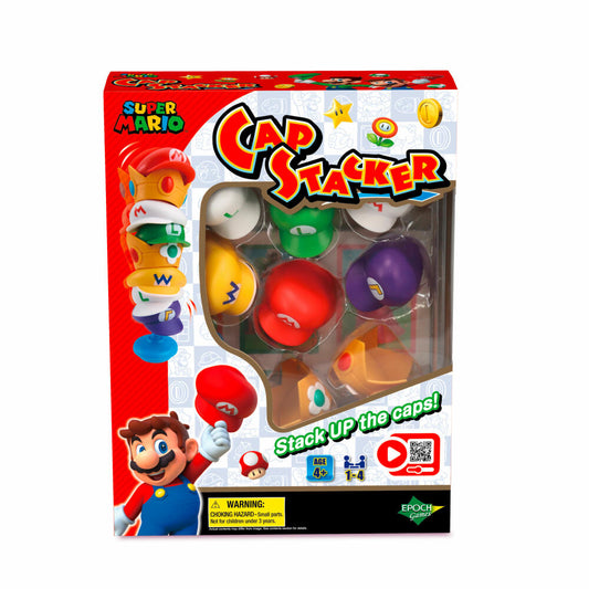 Epoch Games Super Mario Cap Stacker, Geschicklichkeitsspiel, Stapelspiel, Kinderspiel, ab 4 Jahren, 7554