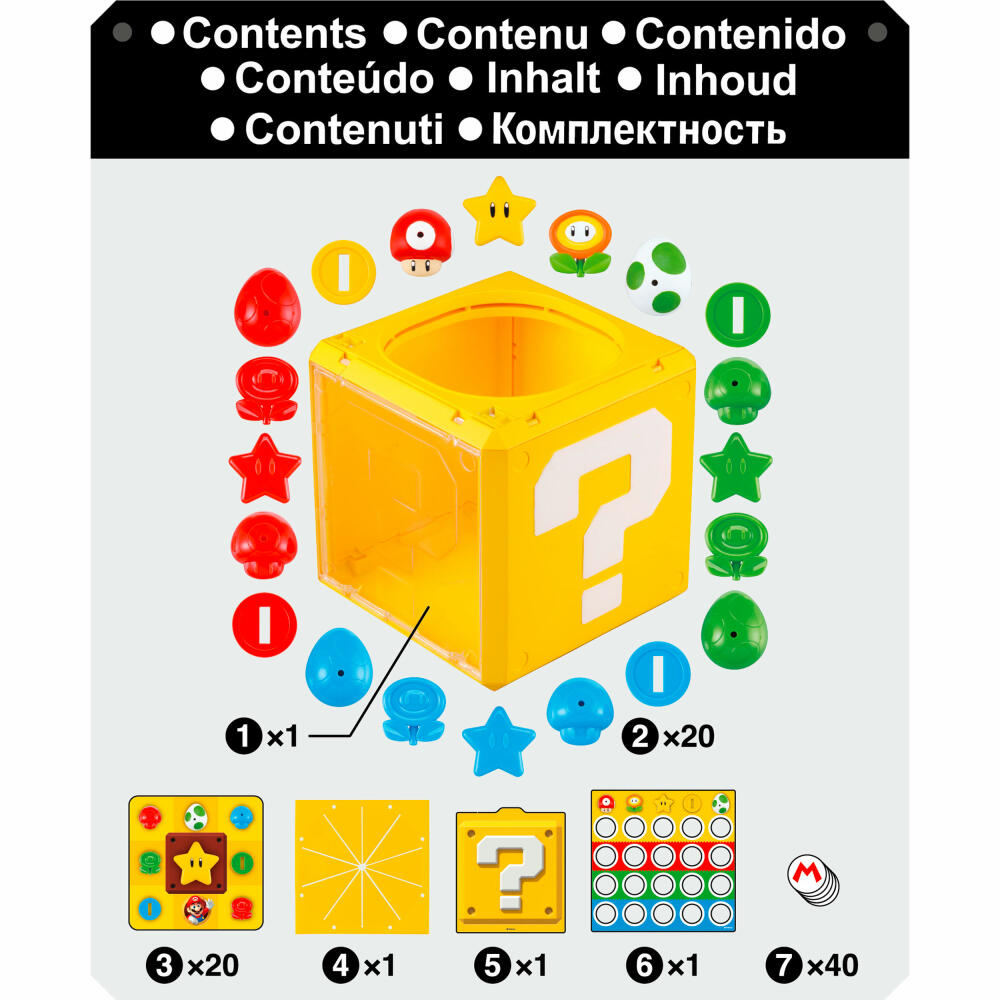 Epoch Games Super Mario Question Block Game, Geschicklichkeitsspiel, Kinderspiel, ab 4 Jahren, 7556
