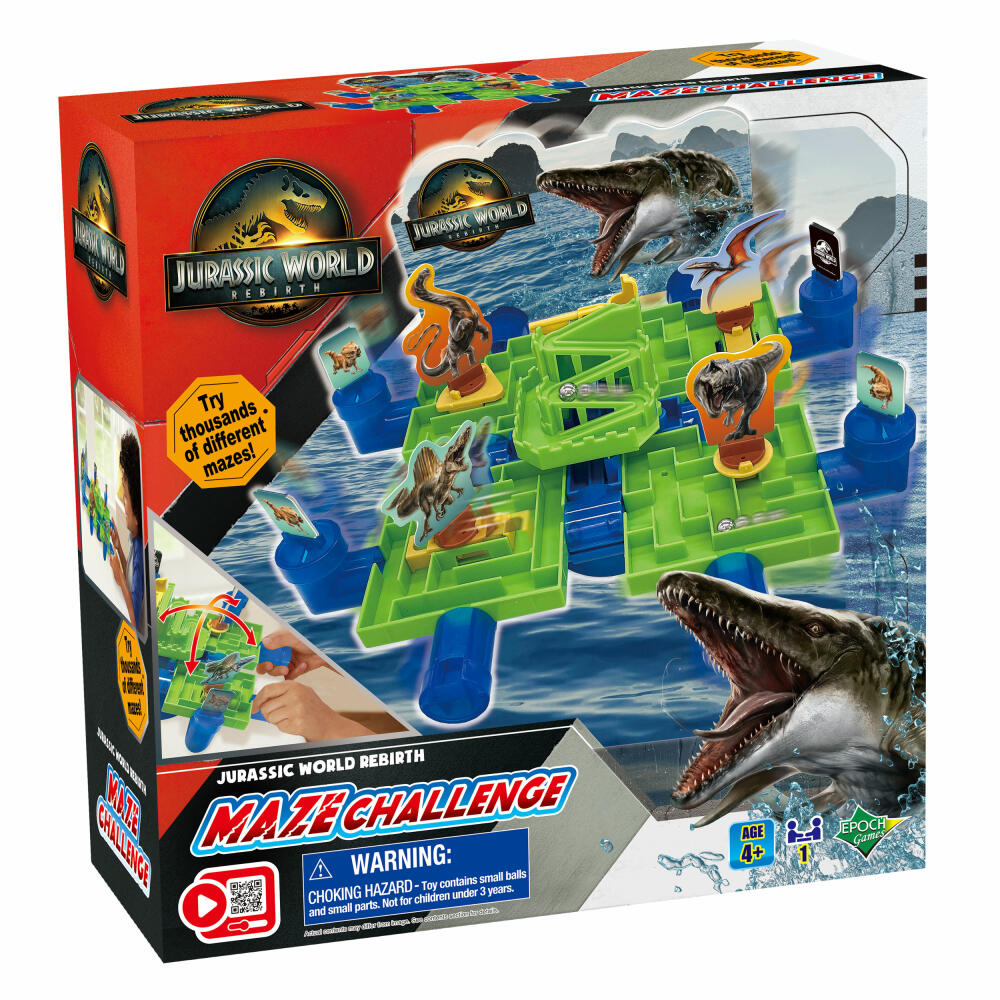 Epoch Games Jurassic World Maze Game, Labyrinth, Geschicklichkeitsspiel, ab 4 Jahren, 7566