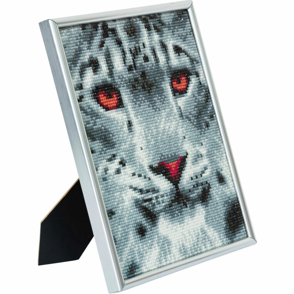 Crystal Art Picture Frame Snow Leopard 21x25 cm