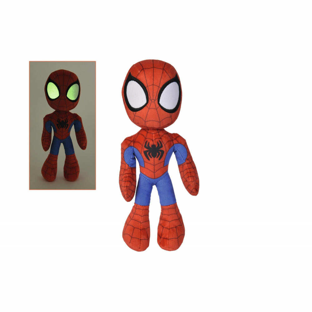 Simba Disney Marvel Spidey, Glow in the Dark, Plush Toy, Cuddly Toy, Plush Figure, Stuffed Toy, 25 cm, 6315875810X12