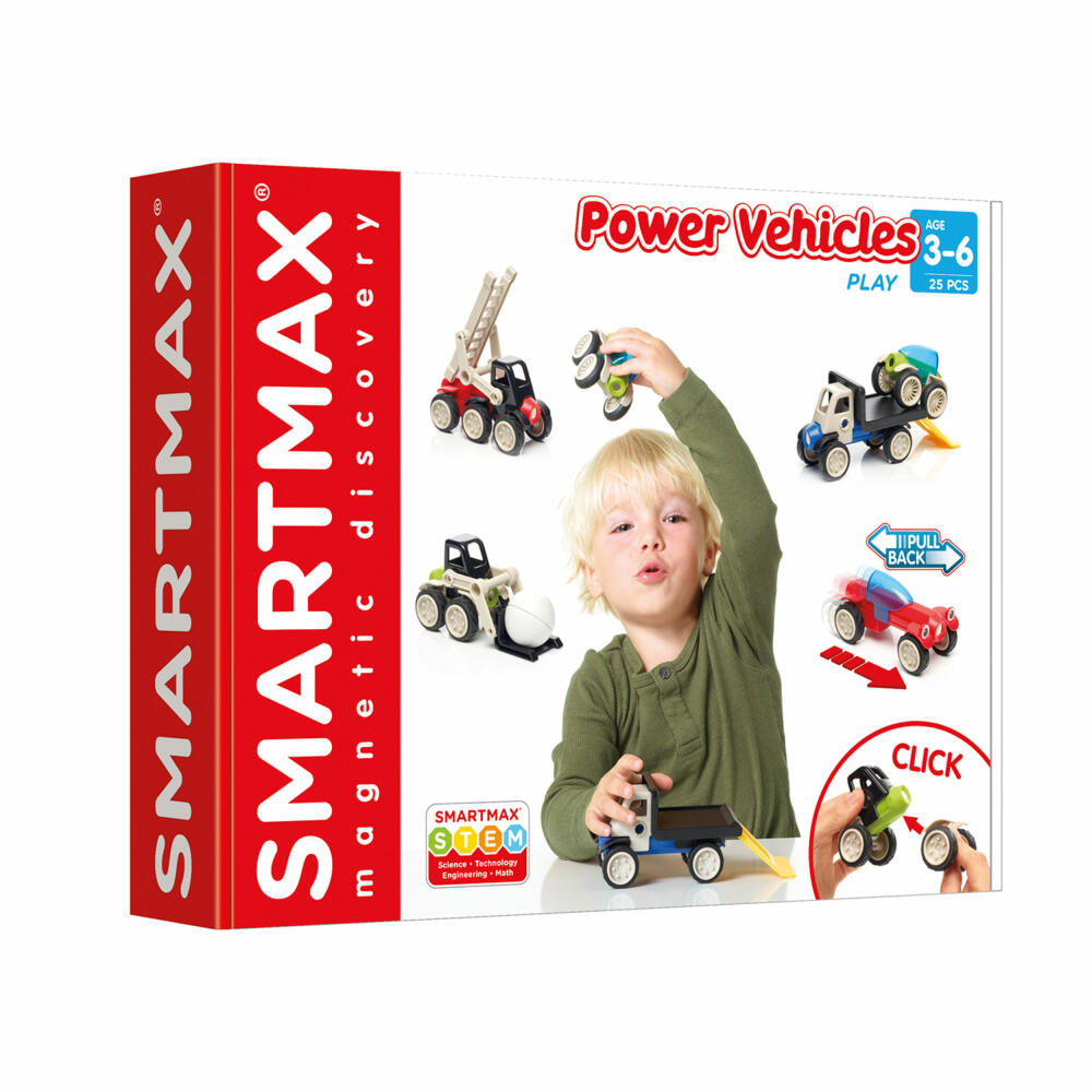 SmartMax Power Vehicles Mix, 25-tlg., Baukasten, Bauset, Fahrzeuge, Auto, SMX 303