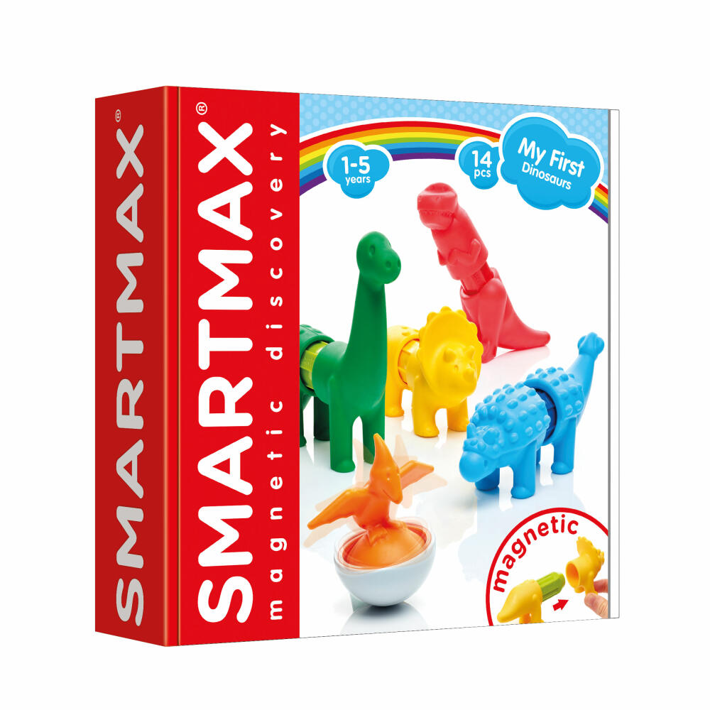SmartMax My First Dinosaurss, Magnetspiel, Spielzeug, Steckspiel, Kinder, ab 1 Jahr, SMX 223