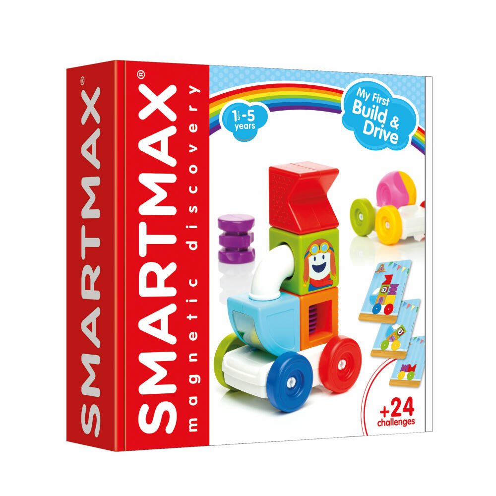 SmartMax My First Build & Drive, Denkspiel, Kinderspiel, Spielzeug, Kinder, ab 18 Monaten, SMX 237