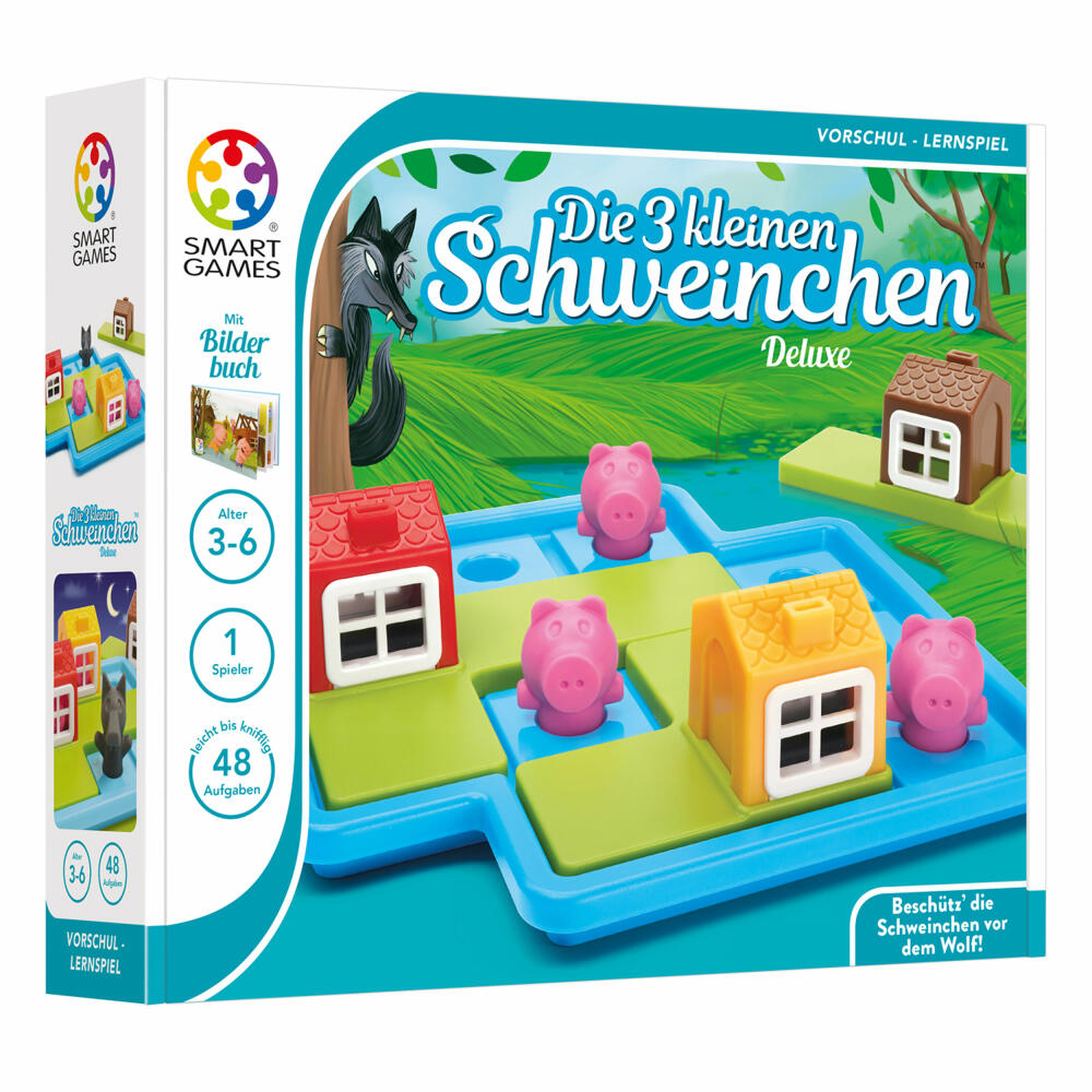 Smart Games Märchenspiele Die 3 kleinen Schweinchen, Denkspiel, Kinderspiel, Kinder Spiel, ab 3 Jahren, SG 023 DE